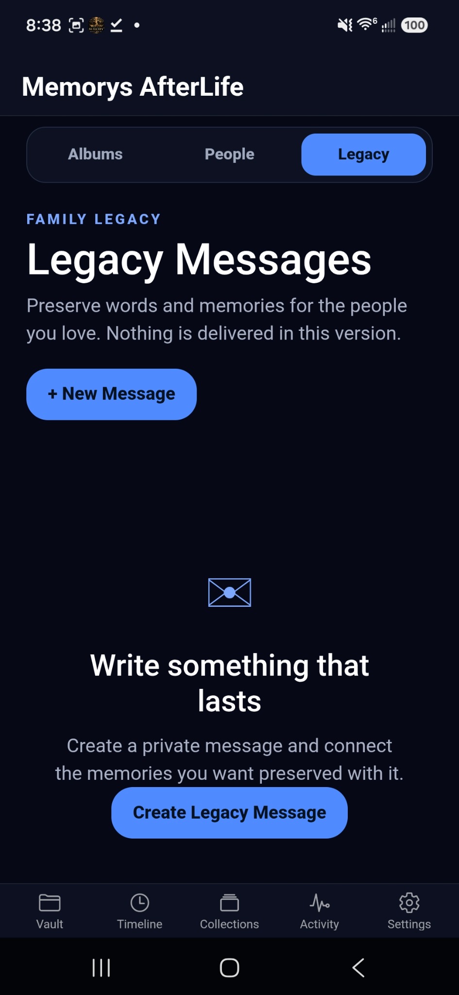Memory's AfterLife Legacy Messages