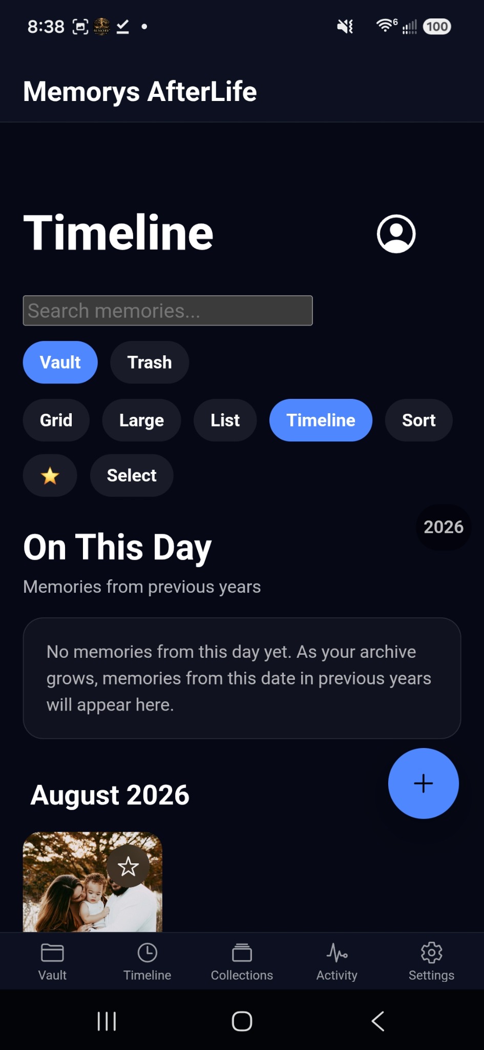 Memory's AfterLife memory experience