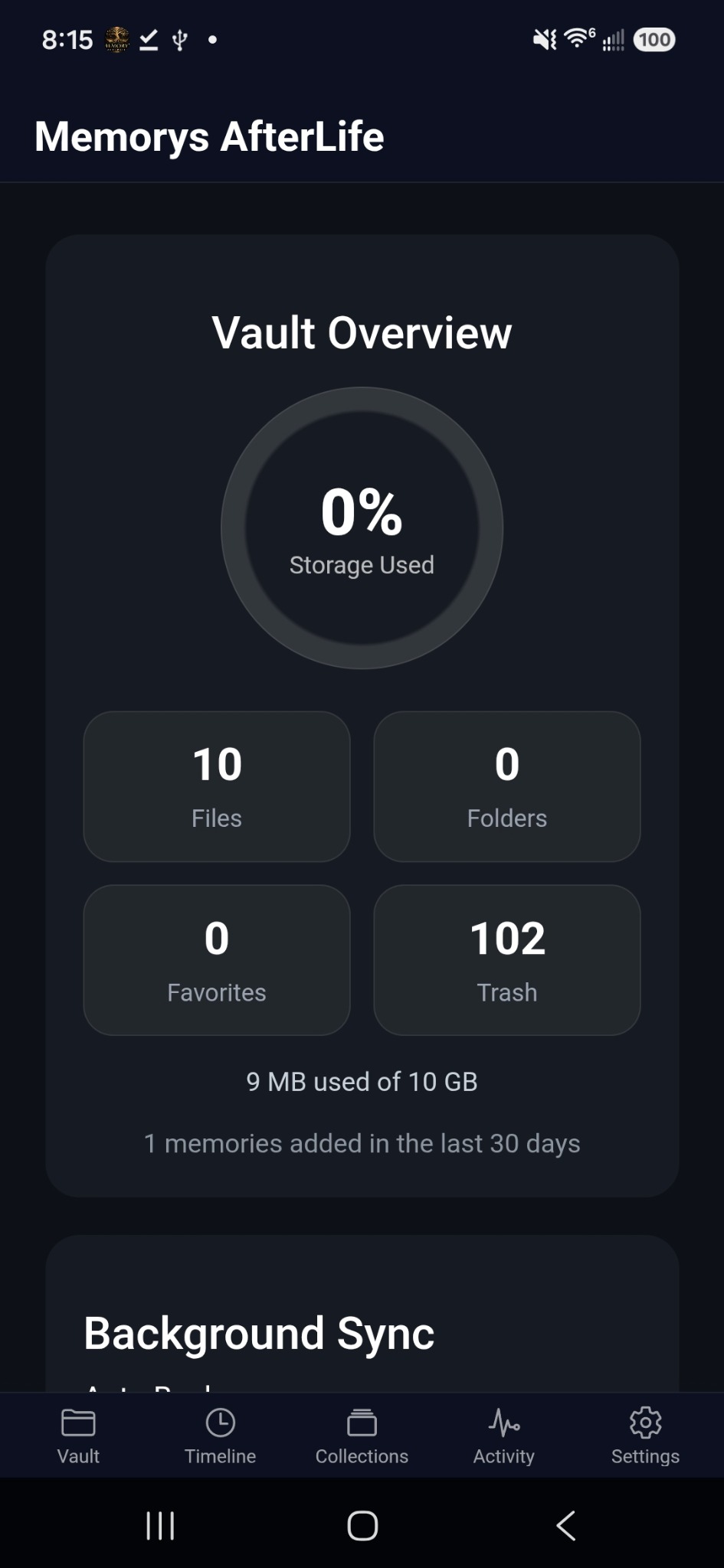 Memory's AfterLife Android app